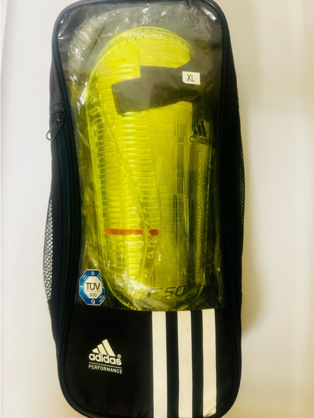 Adidas F50 Performance Neon Yellow Soccer Shin Guards - XL